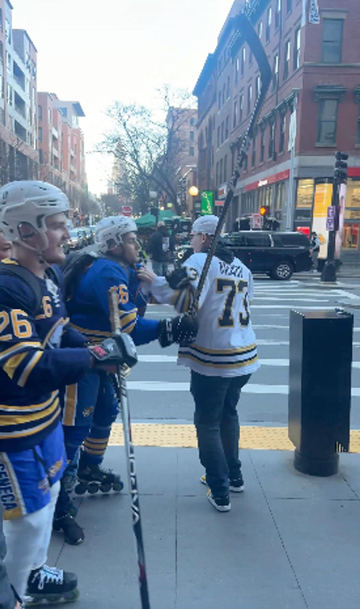 Buffalo Sabres rollerblade gang
