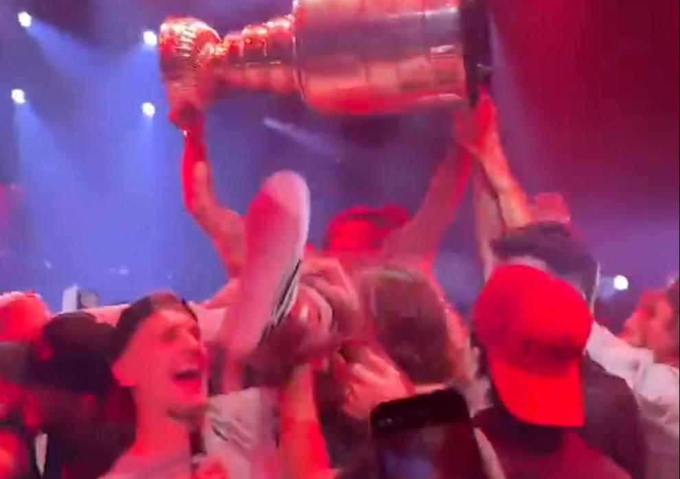 Panthers at Stanley Cup party.