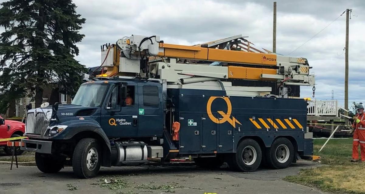 Un camion d'Hydro-Québec