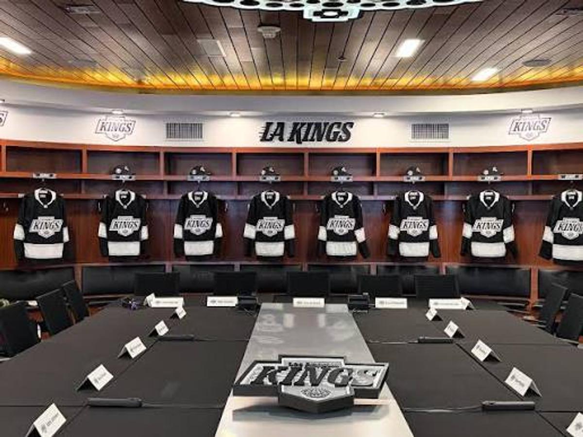 Los Angeles Kings' war room. 