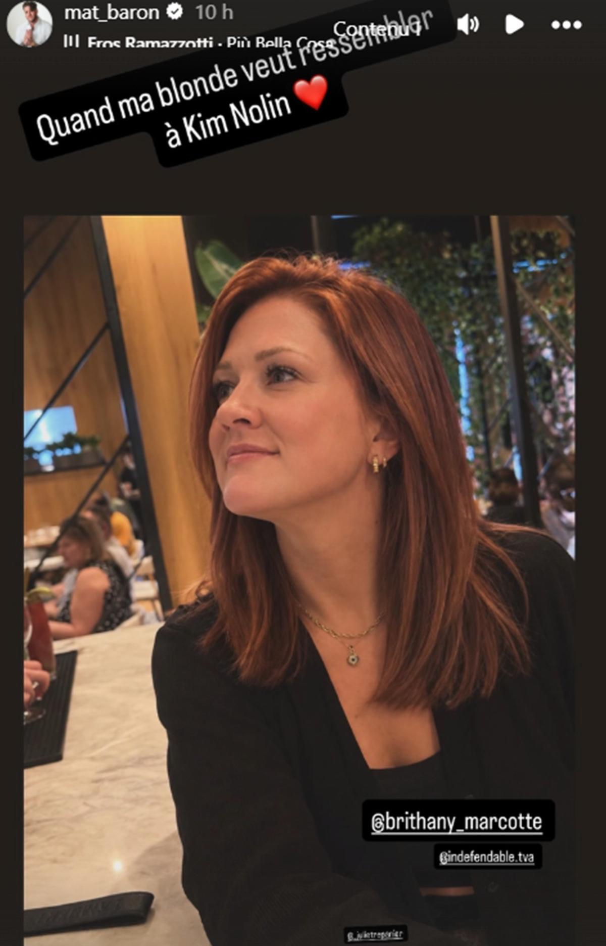 Brithany Marcotte dans une photo IA la montrant rousse