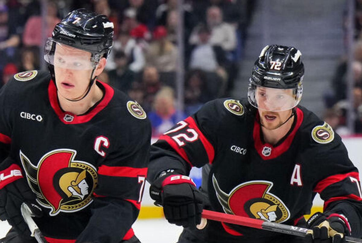 Brady Tkachuk and Thomas Chabot