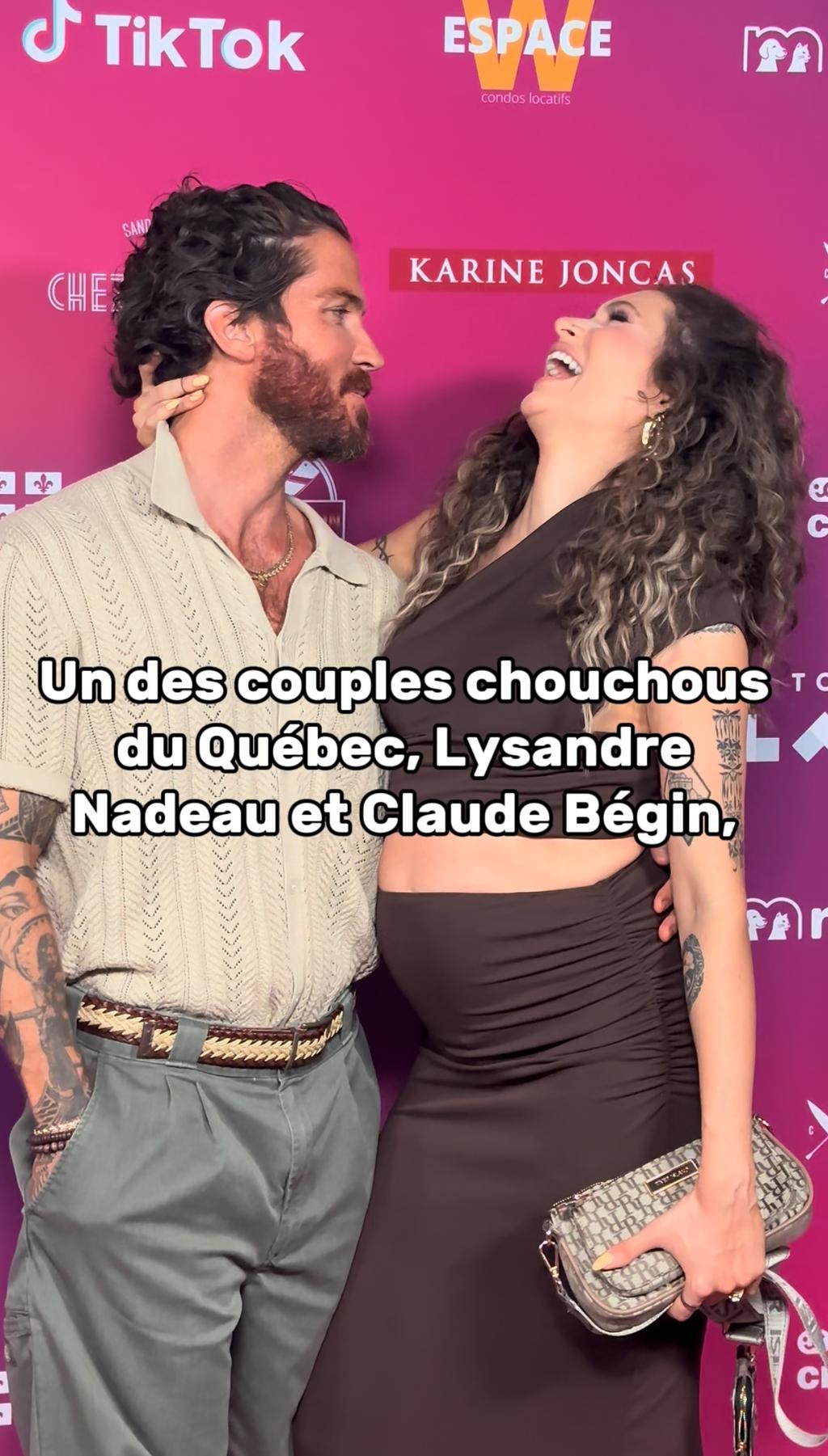 Claude Bégin et Lysandre Nadeau au Gala InfluenceCréation