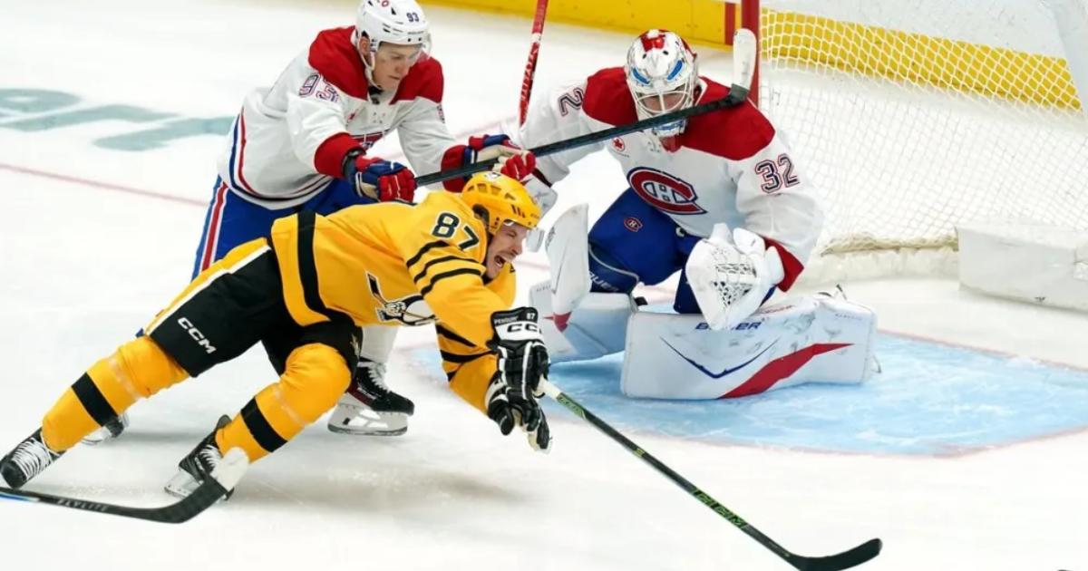 Ivan Demidov, Sidney Crosby et Jacob Fowler