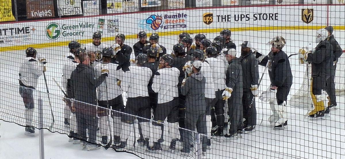 Vegas Golden Knights' practice. 