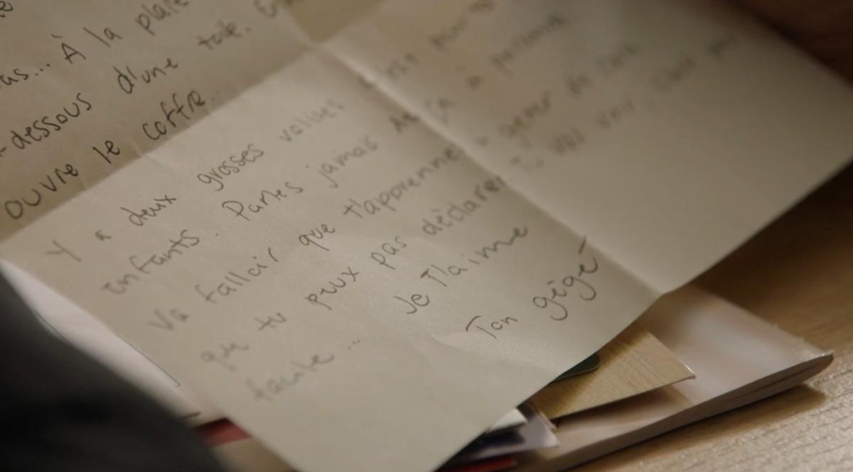 Lettre de Gégé à Karine dans Antigang