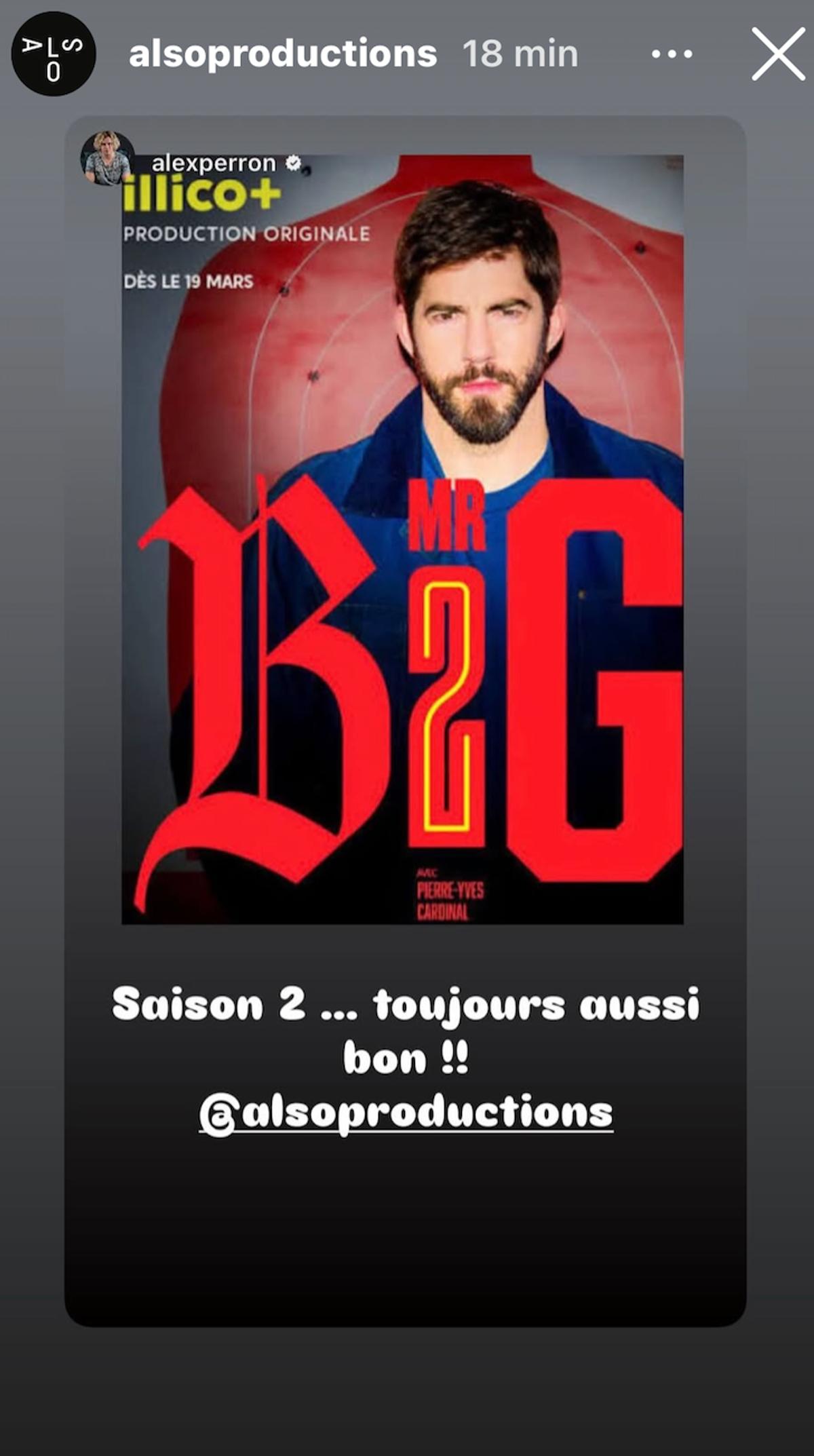 Alex Perron séduit par la 2e saison de Mr Big