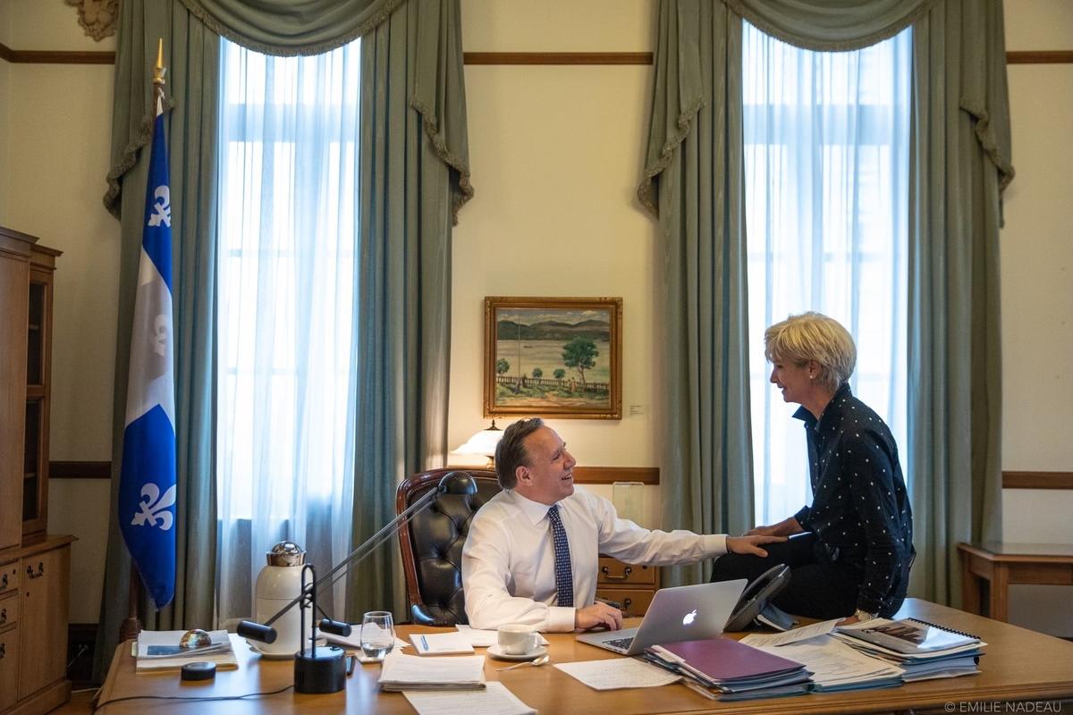 François Legault et Isabelle Brais