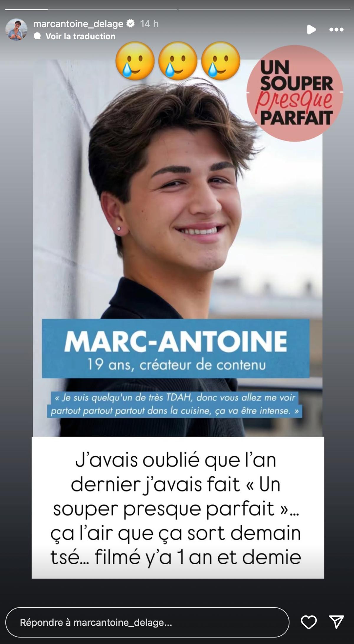 Marc-Antoine Delage sera à Un souper presque parfait