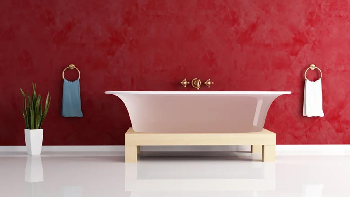 Salle de bain couleur vive