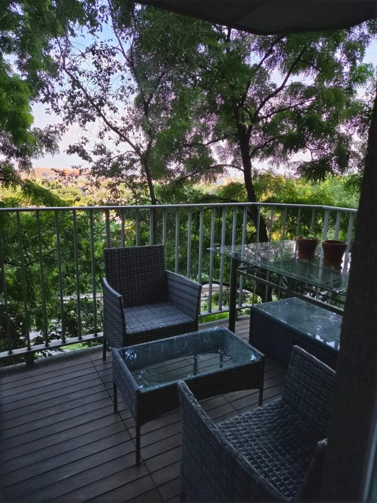 Vue panoramique depuis le balcon