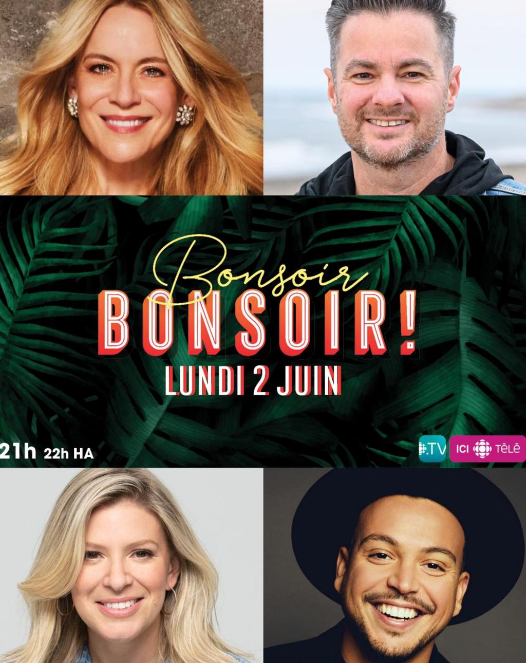 Les invités de Bonsoir Bonsoir ce lundi 2 juin