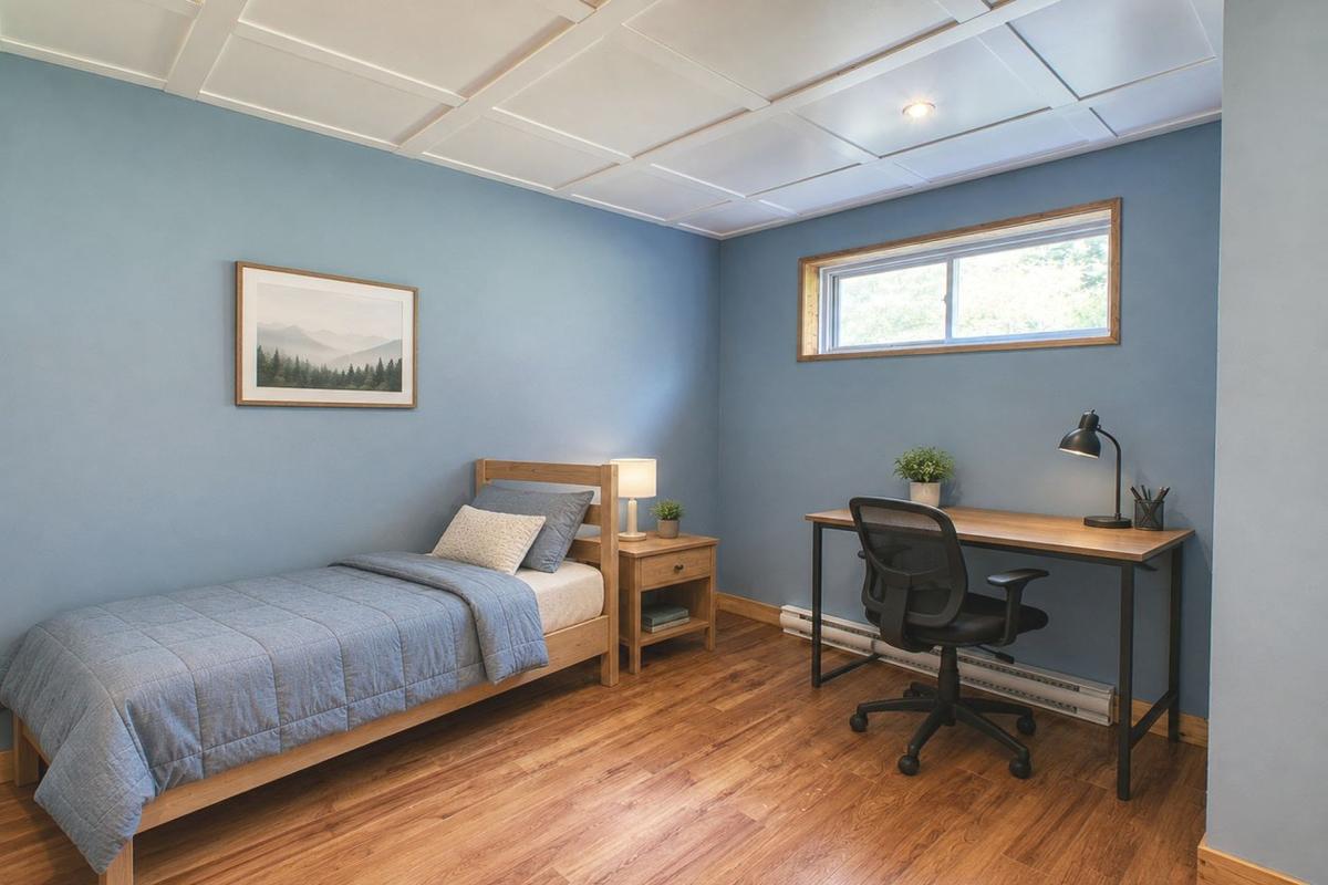 Chambre avec vue sur le terrain