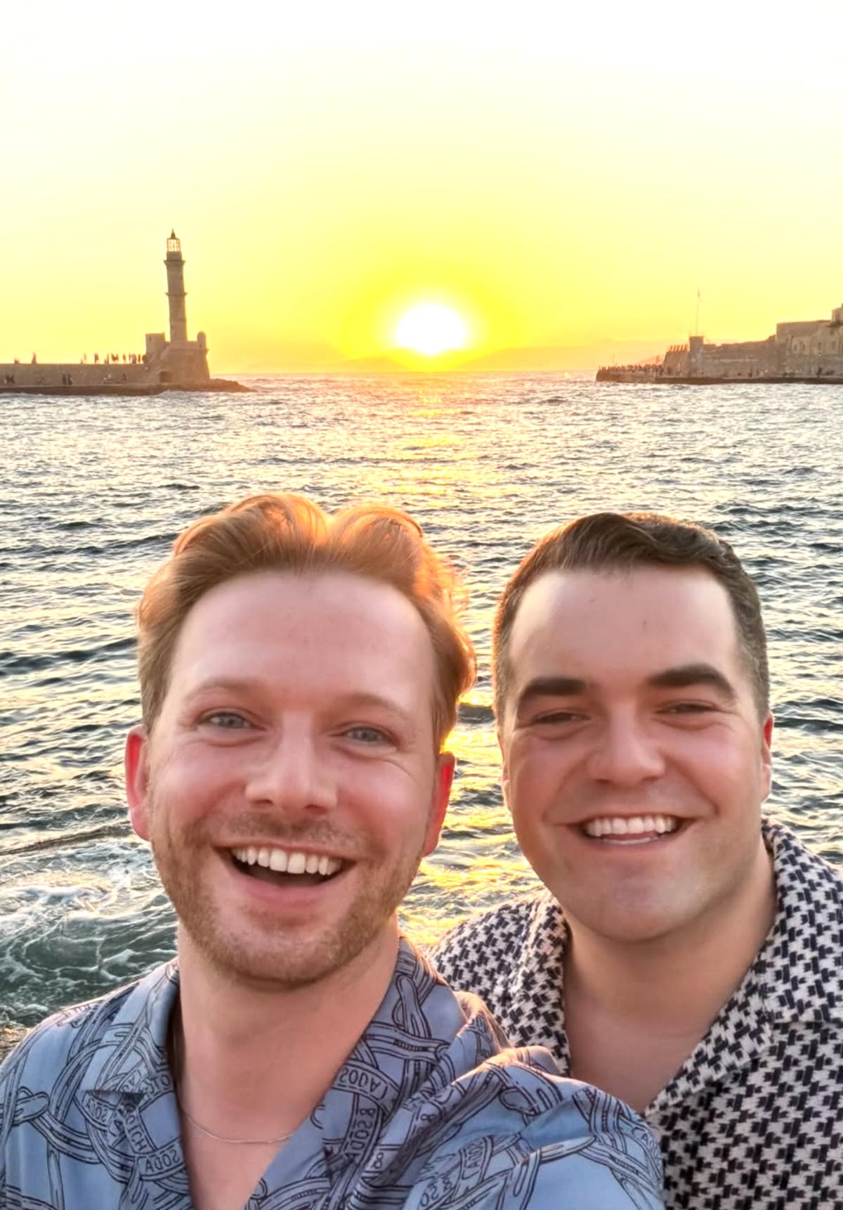 Simon Philibert avec son amoureux