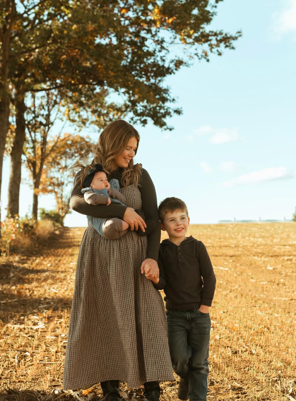 Chloé Russel avec ses enfants