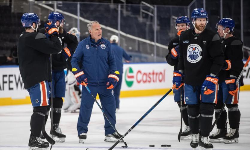Oilers d'Edmonton pratique