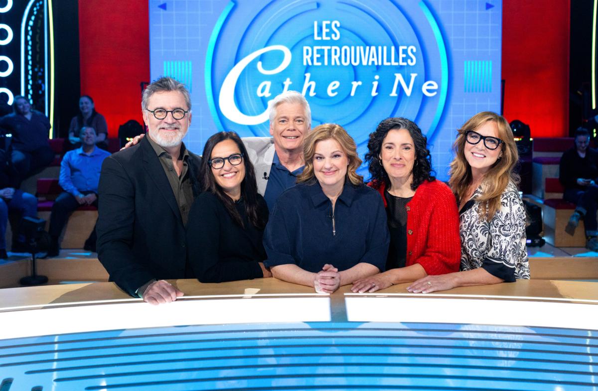 Les comédiens de Catherine réunis à Les enfants de la télé