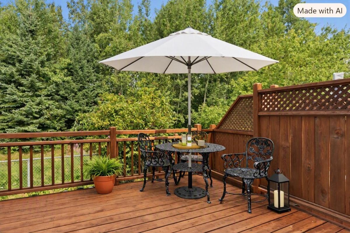 Terrasse donnant sur la forêt