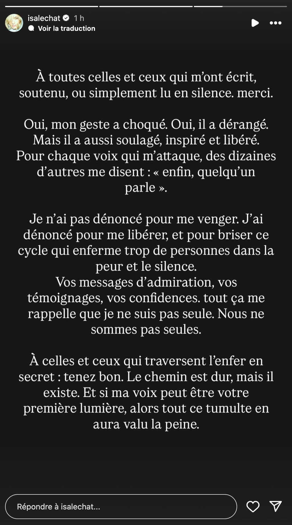 Isabelle Desjardins s'explique