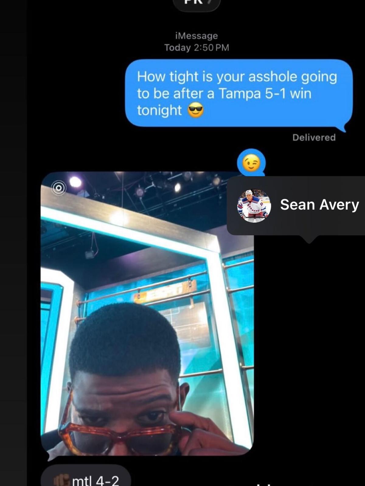 Sean Avery Texto