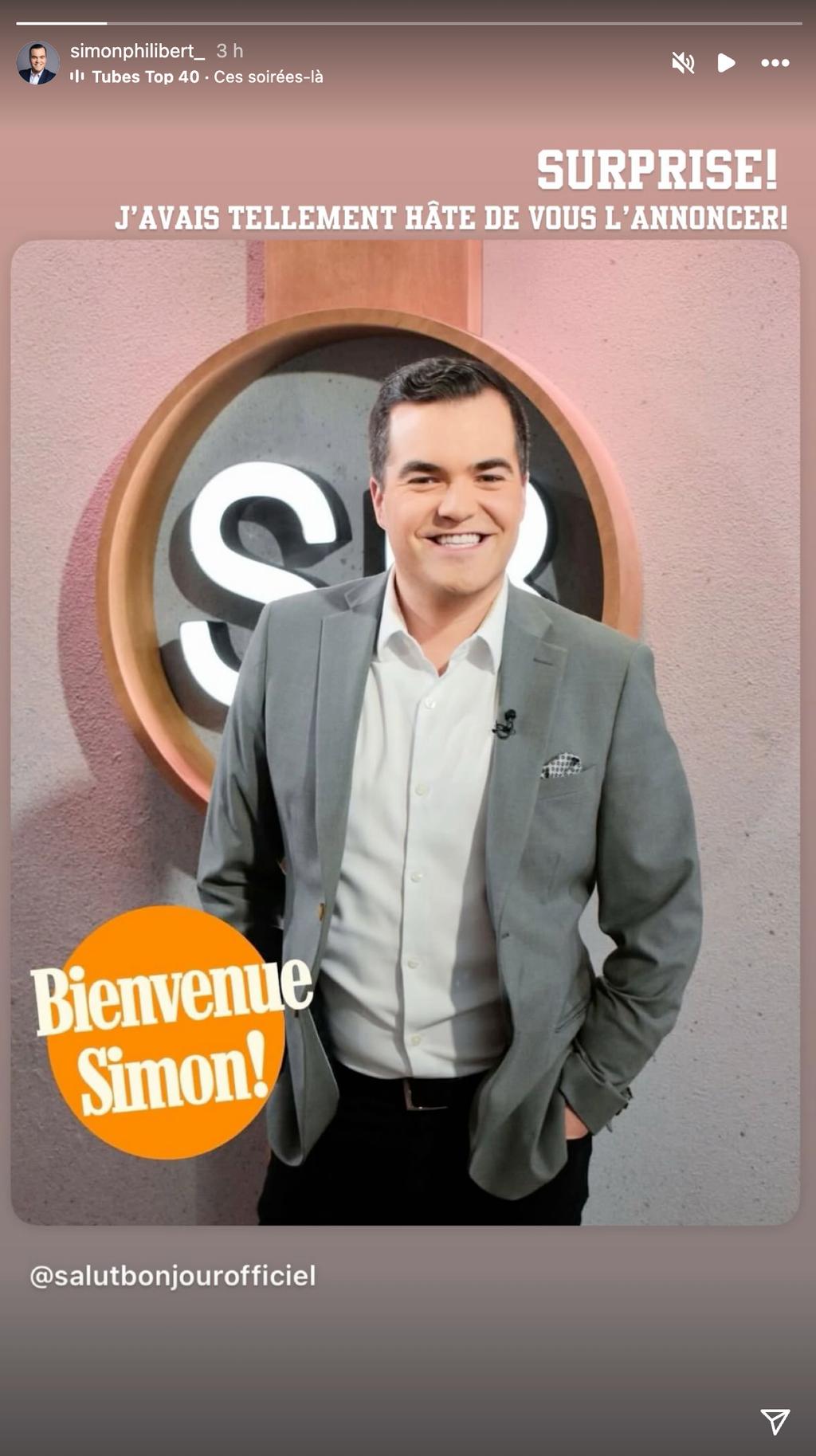Capture d'écran de la story de Simon Philibert