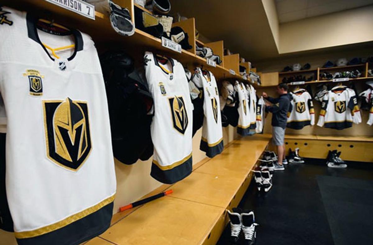 Vegas Golden Knights' dressing room.