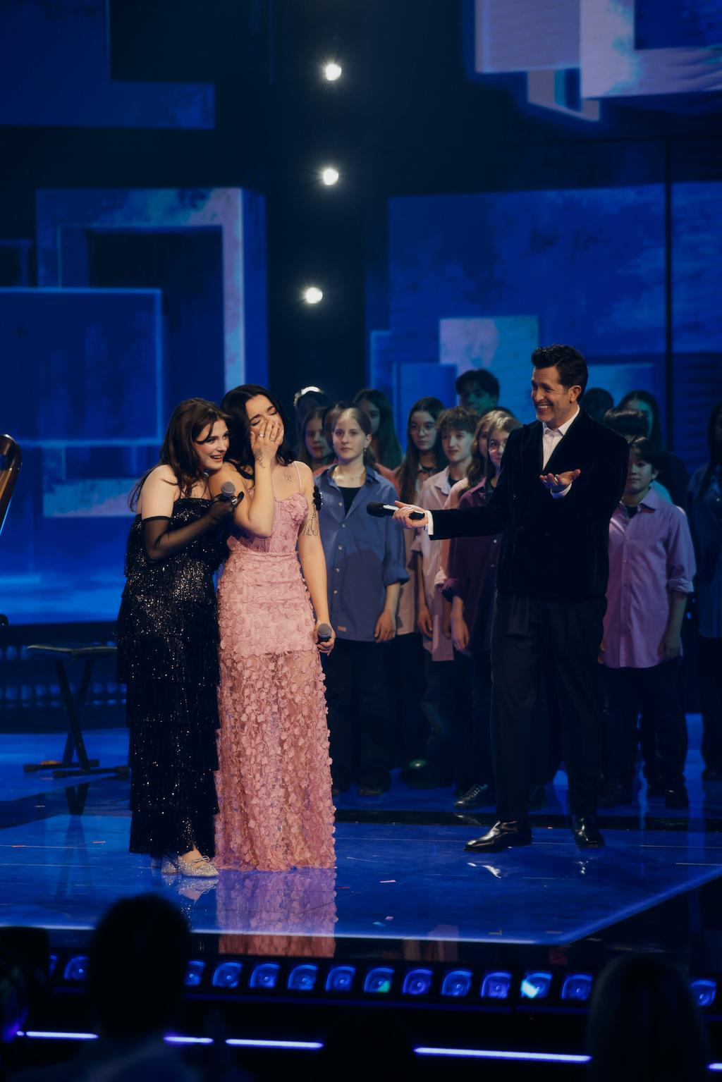 Katrine, Mia et Jean-Philippe à Star Académie
