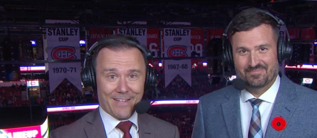 Félix Séguin et Patrick Lalime à TVA Sports