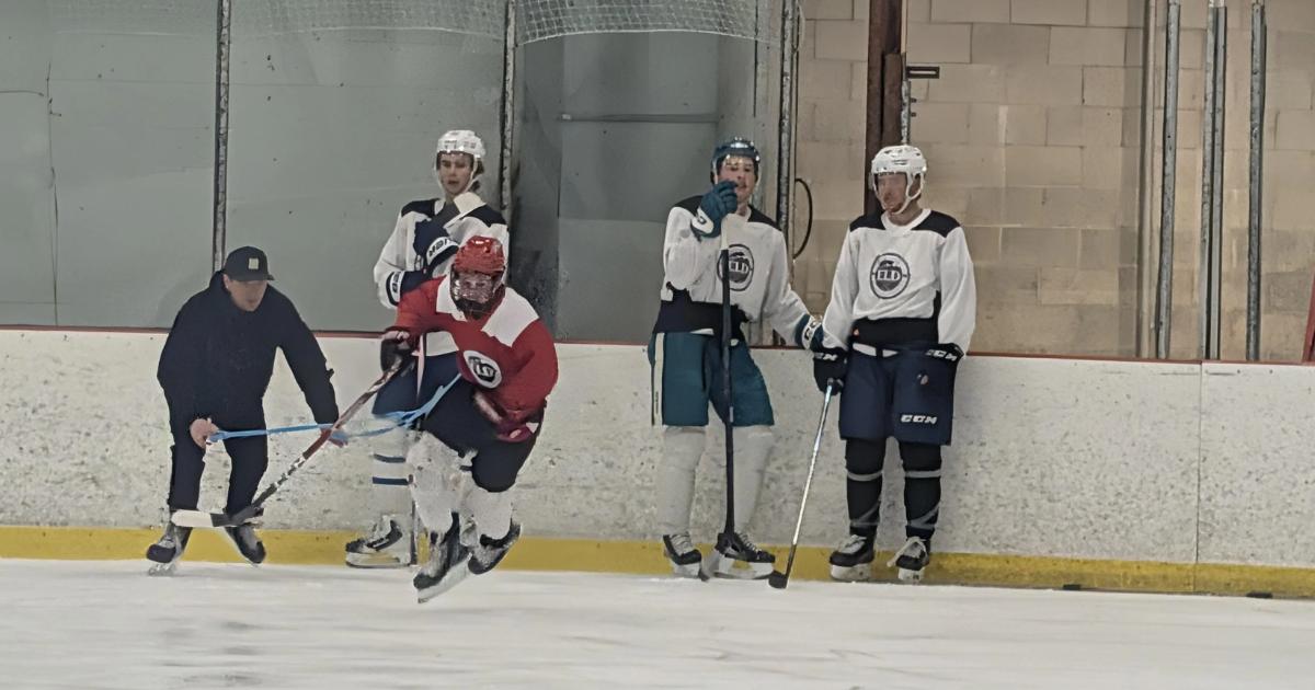 RJ Celebrini, practicing with his brother Macklin.