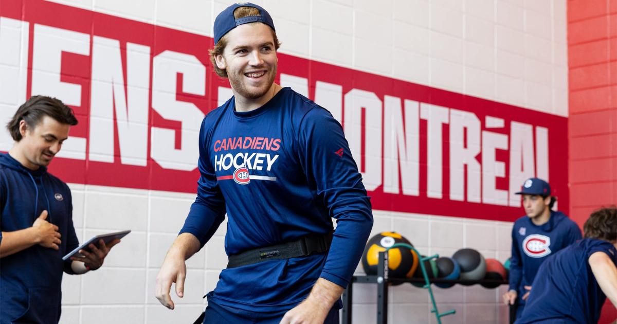 Jacob Fowler - Sourire en tenue entraînement - Camp recrue 2025