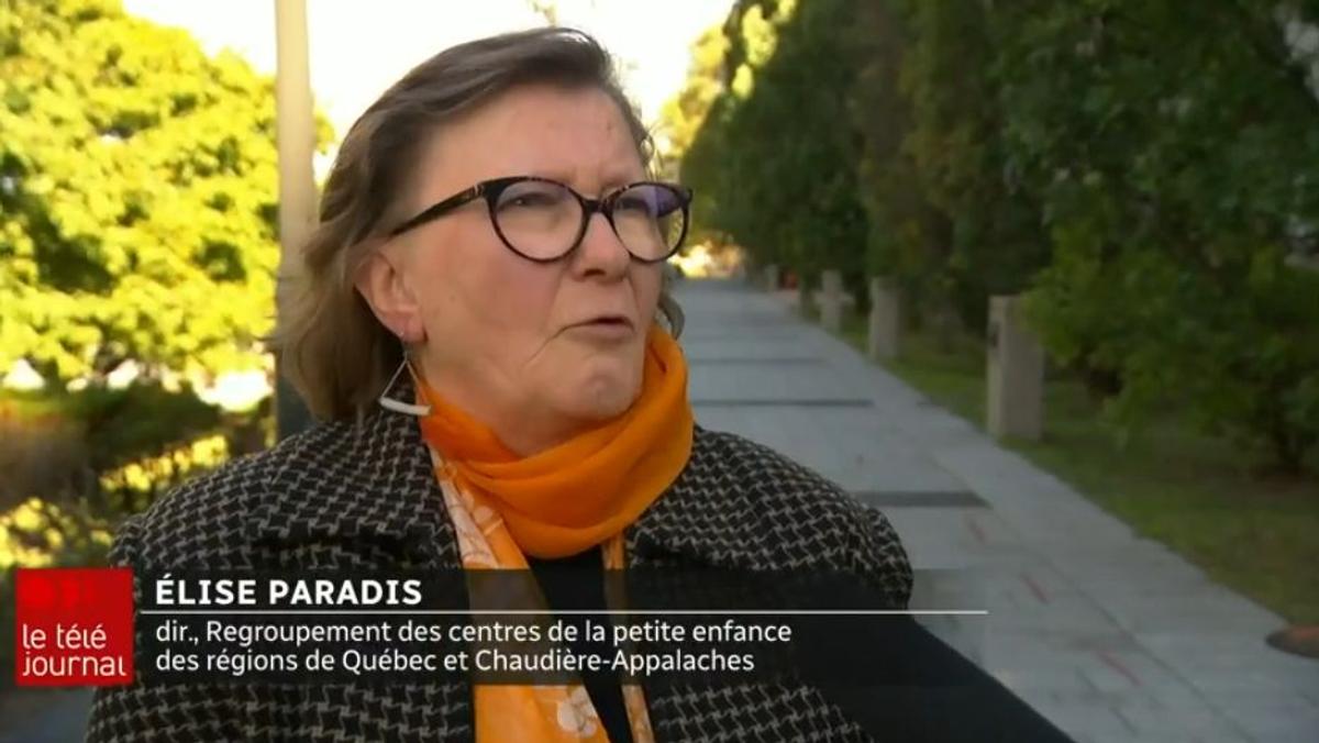 Élise Paradis, Regroupement des CPE de Québec et Chaudière-Appalaches / Capture vidéo - Radio-Canada