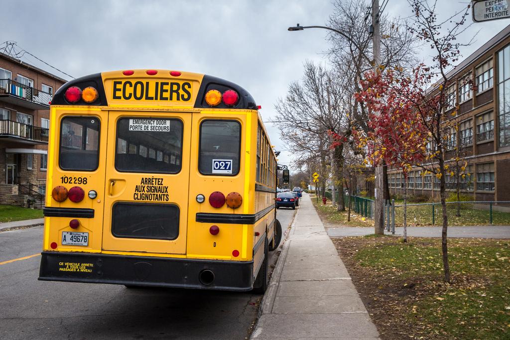 Autobus scolaire à Montréal