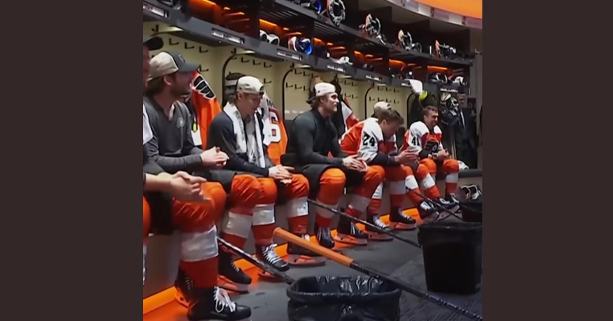 Flyers' dressing room.