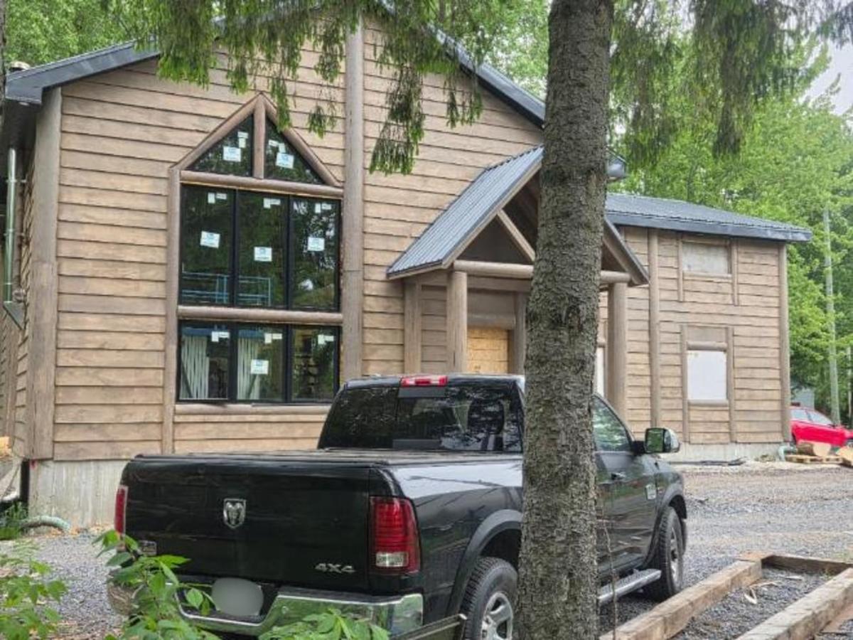 Vue d'ensemble de la propriété en construction