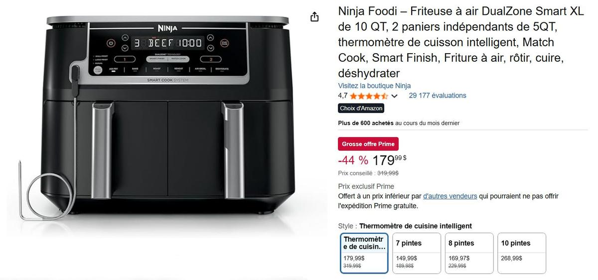 Amazon, air-fryer Ninja