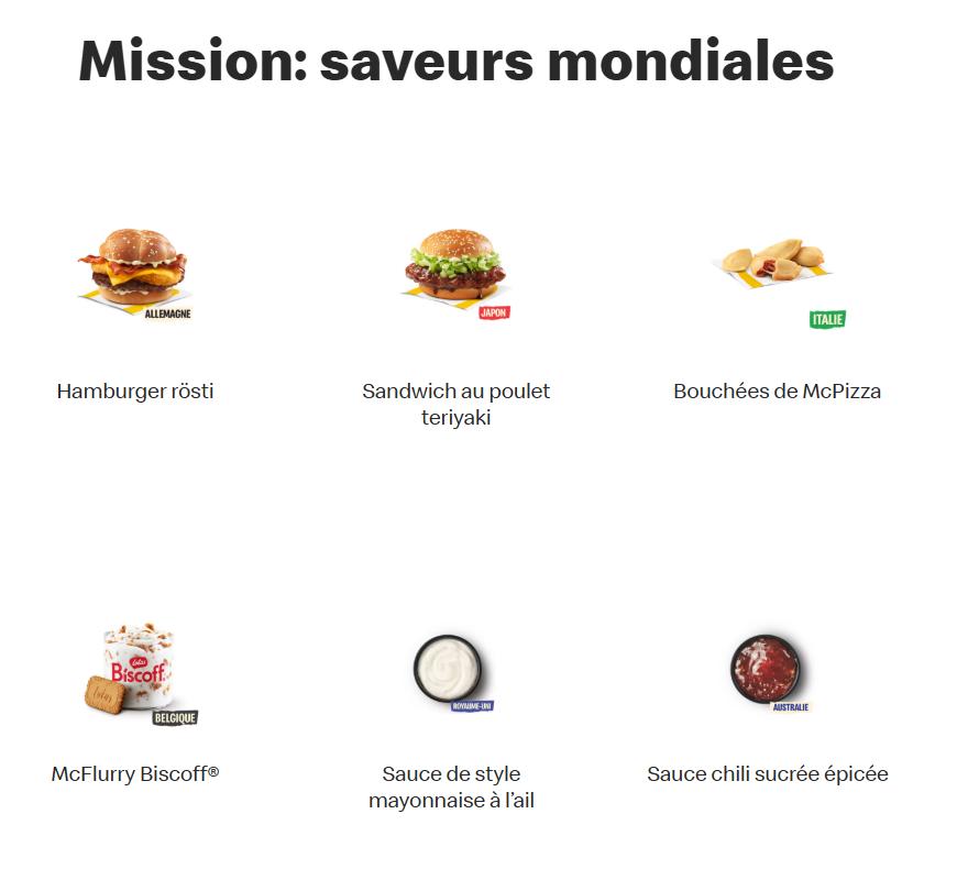 Source photo: site web de McDonald's