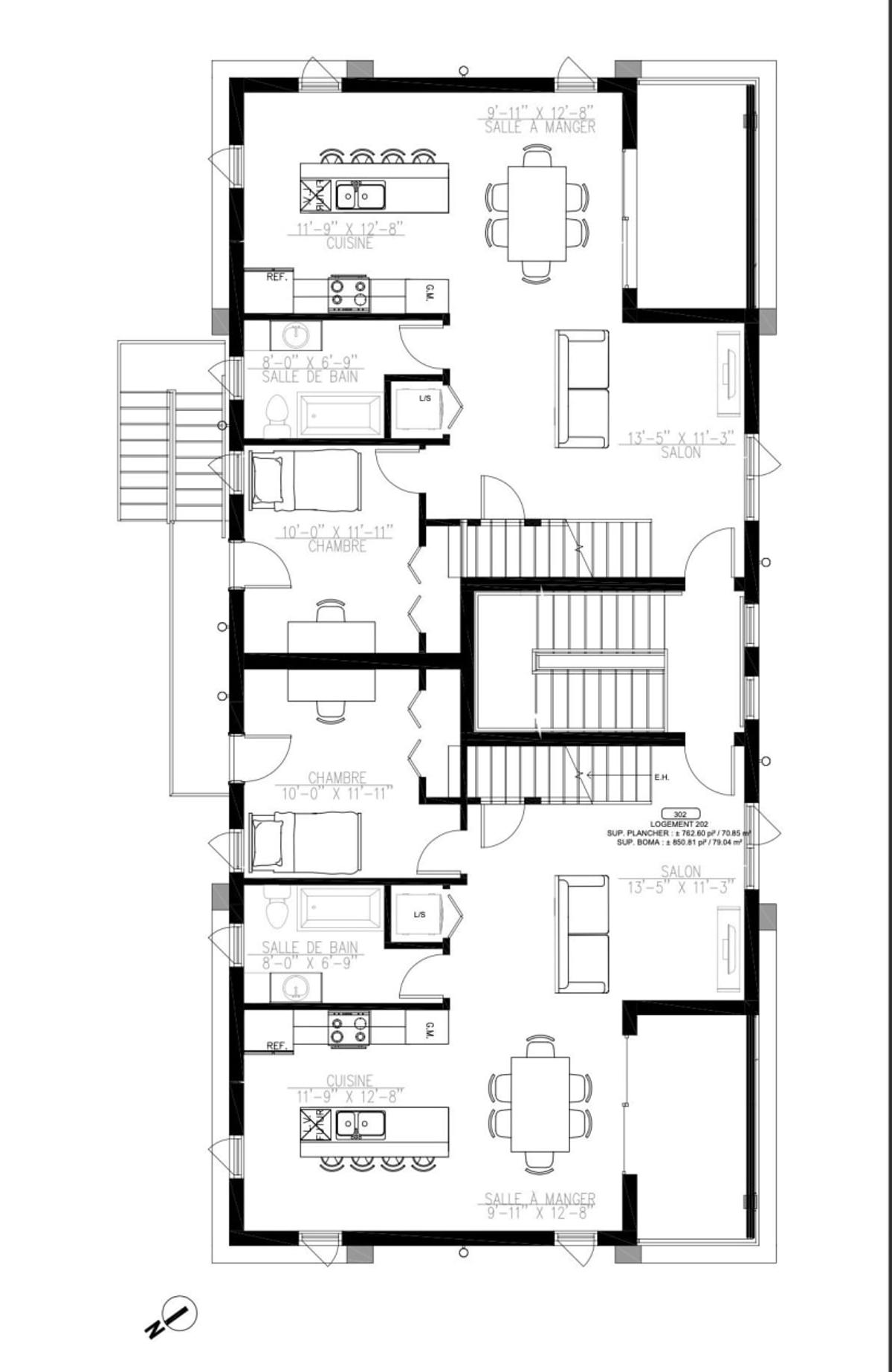 Plan d'aménagement du rez-de-chaussée