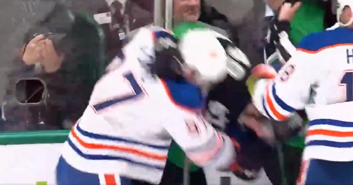 Connor McDavid fighting. 