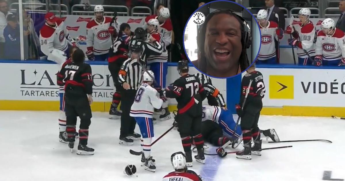Bataille à Québec CH-Sénateurs et Georges Laraque