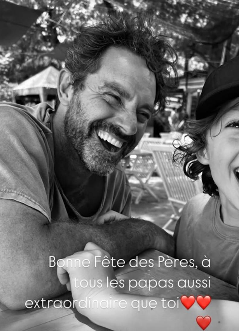 Guillaume Lemay-Thivierge avec son fils