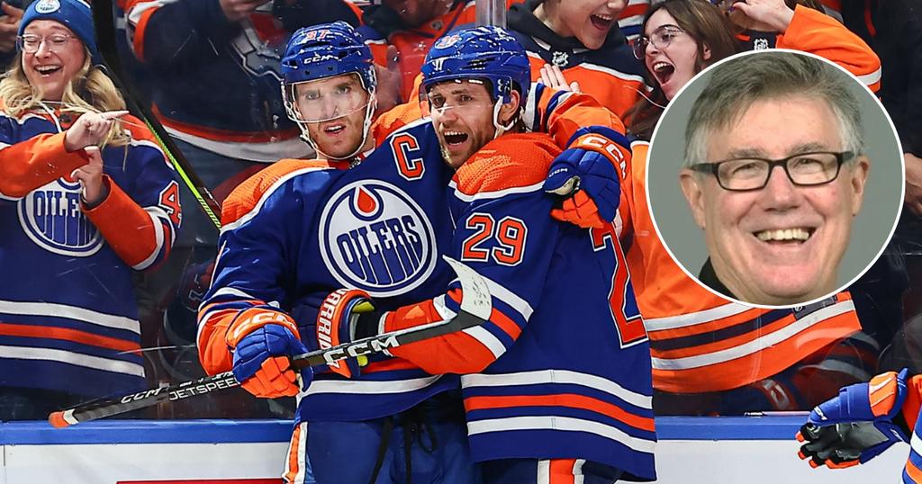Connor McDavid, Leon Draisaitl et Jim Matheson