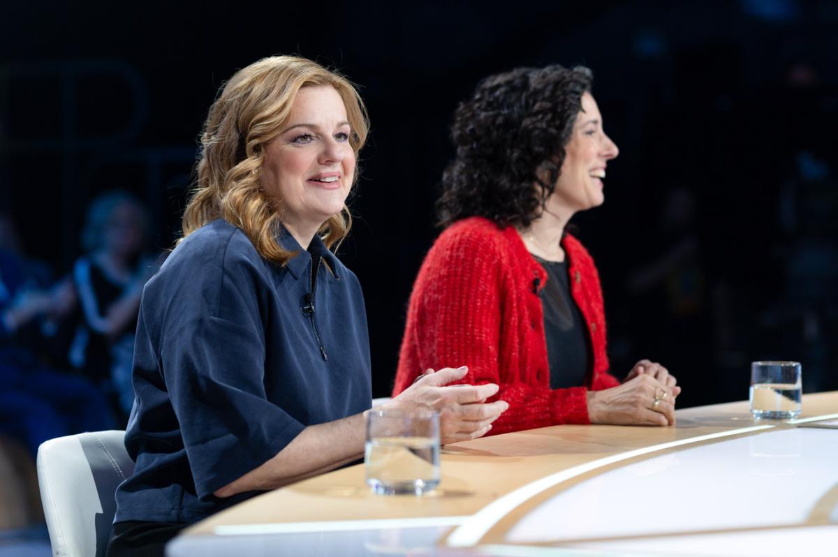 Sylvie Moreau et Marie-Hélène Thibault à Les enfants de la télé