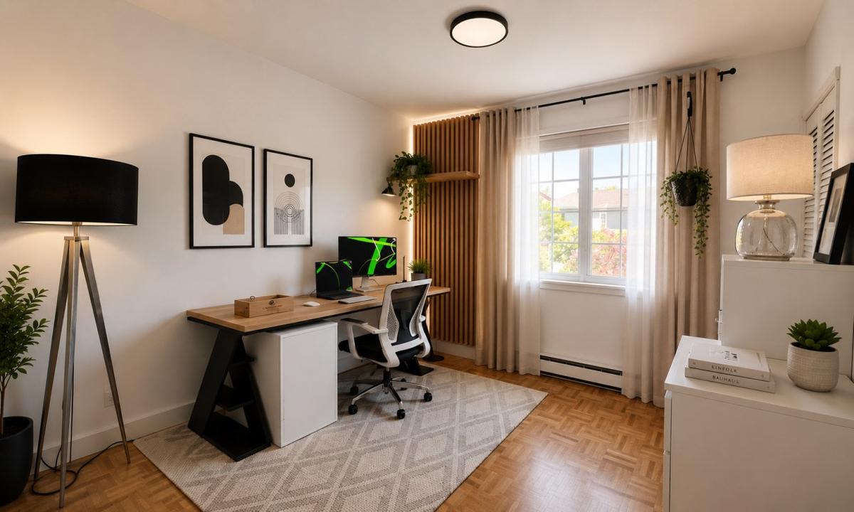 Détail d'une chambre à l'étage