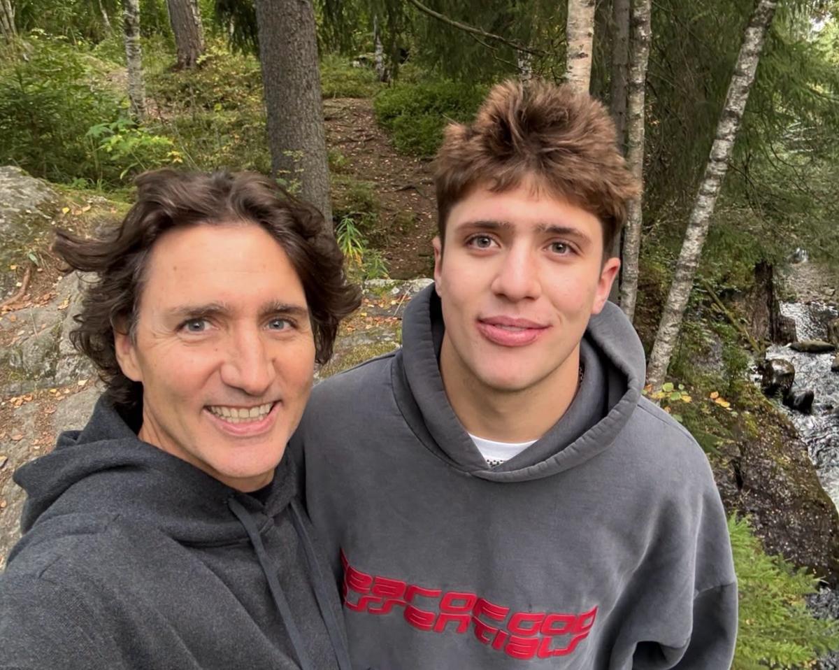 Justin Trudeau et son fils Xavier