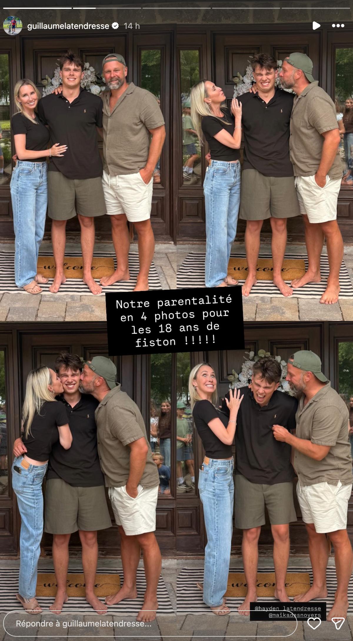 Maïka Desnoyers, Hayden Latendresse et Guillaume Latendresse
