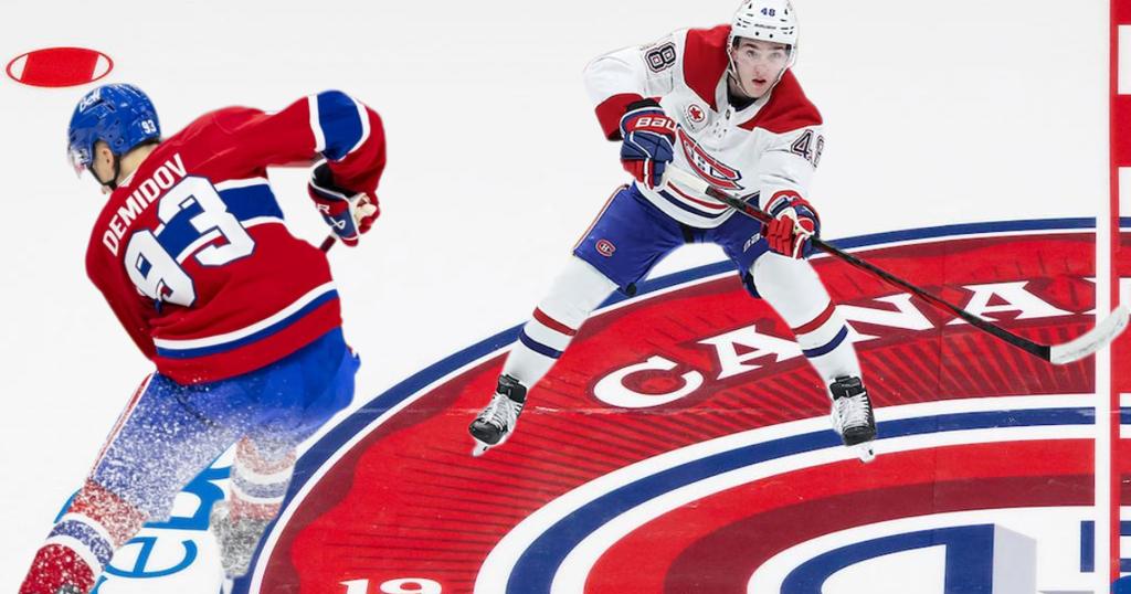 Ivan Demidov et Lane Hutson sur le nouveau logo du Centre Bell