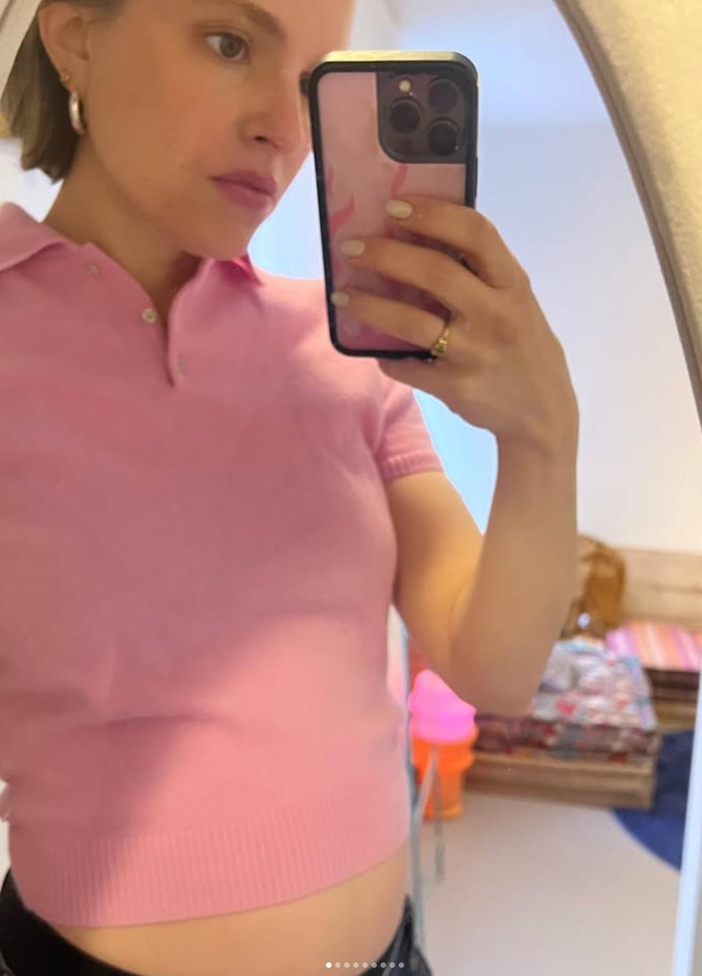 Sarah-Jeanne Labrosse enceinte de son troisième enfant