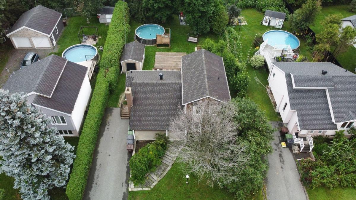 Vue aérienne de la propriété