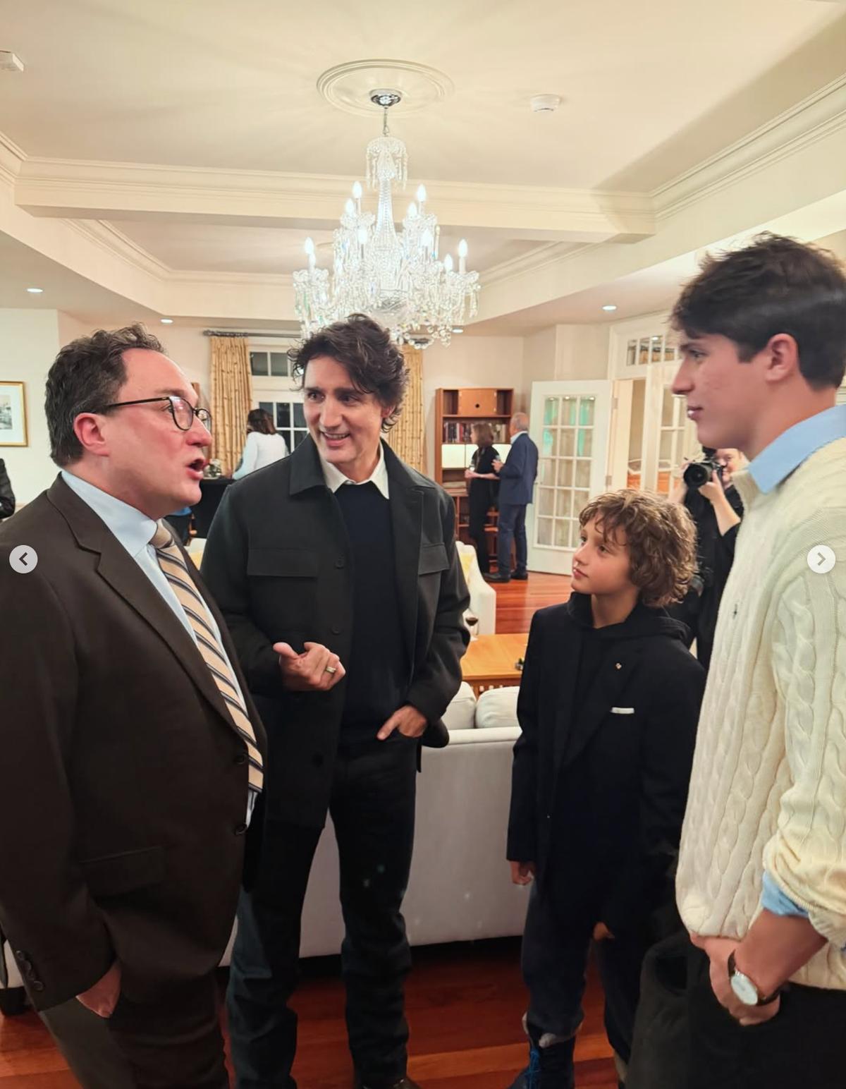 Justin Trudeau avec ses enfants