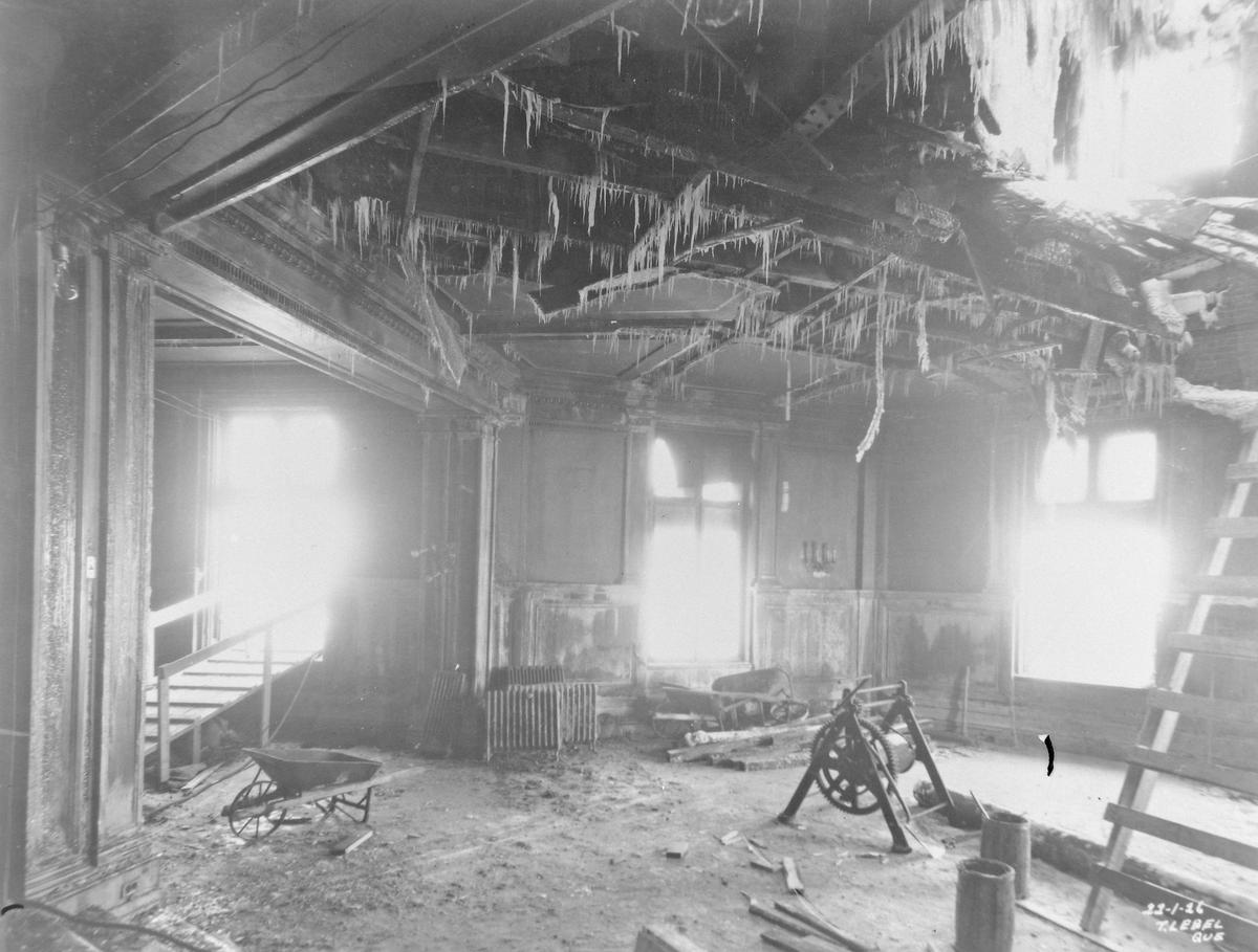 Château Frontenac en flammes en 1926